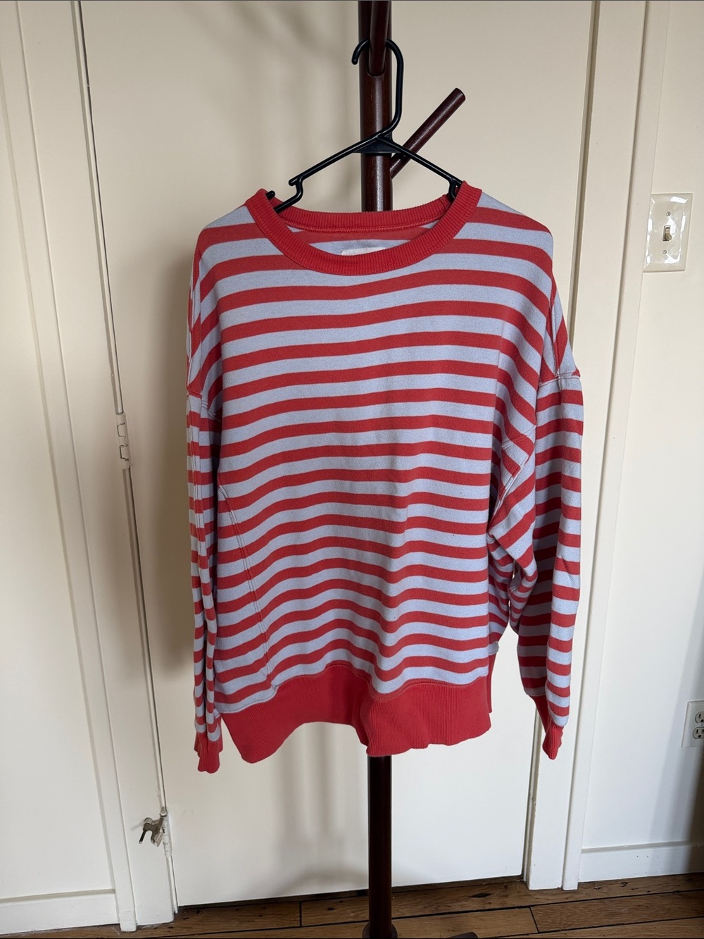 Oversized Aerie Crewneck Striped Sweatshirt